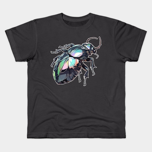 Metalic Beetle Kids T-Shirt by DarkSideRunners